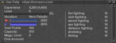 Signature for player One Pally
