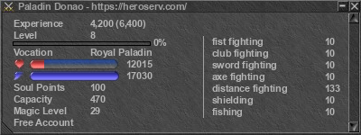 Signature for player Paladin Donao