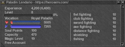 Signature for player Paladin Lendario