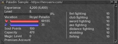 Signature for player Paladin Sample