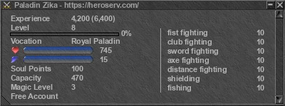 Signature for player Paladin Zika