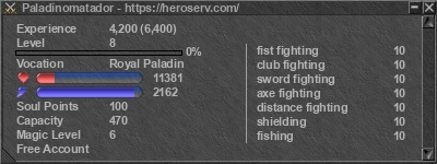 Signature for player Paladinomatador