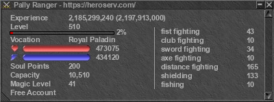 Signature for player Pally Ranger