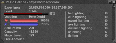 Signature for player Pe De Galinha