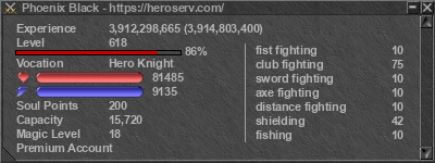 Signature for player Phoenix Black