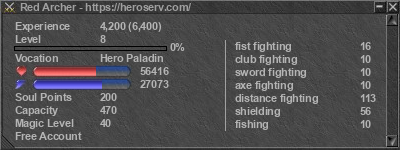 Signature for player Red Archer