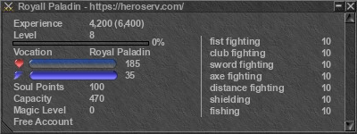 Signature for player Royall Paladin
