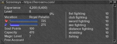 Signature for player Screensys