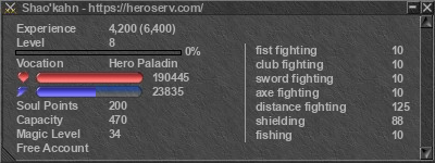 Signature for player Shao'kahn