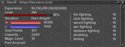 Signature for player Sheriff
