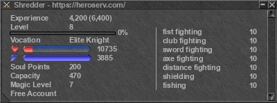 Signature for player Shredder