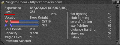 Signature for player Singaro Horas