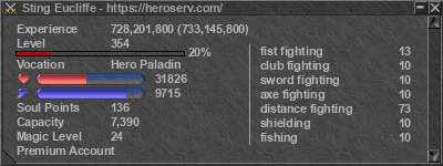 Signature for player Sting Eucliffe