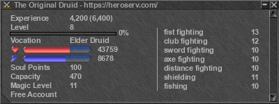 Signature for player The Original Druid
