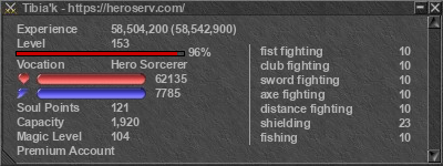 Signature for player Tibia'k