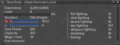 Signature for player Tibia Bank
