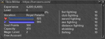Signature for player Tibia Militar