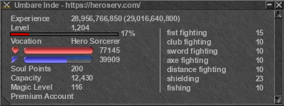 Signature for player Umbare Inde